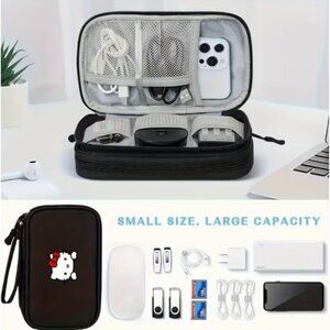 Hello Kitty Travel Cable Organizer Case Cute Sanrio Tech Storage Bag Zipper NWOT